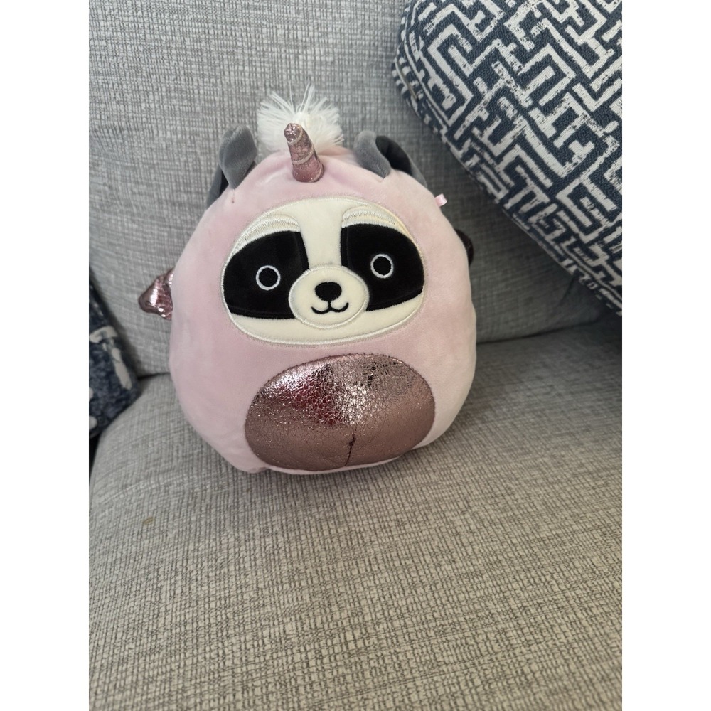 Squishmallow 7.5"‎ Rocky Raccoon in Grecia Pegasus Costume Plush